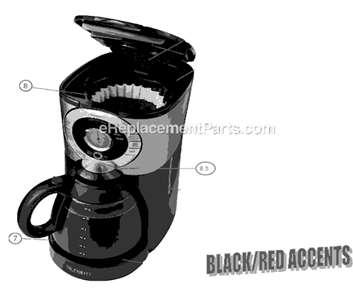Page A Diagram and Parts List for BVMC-EJX36  Mr Coffee Coffee Maker
